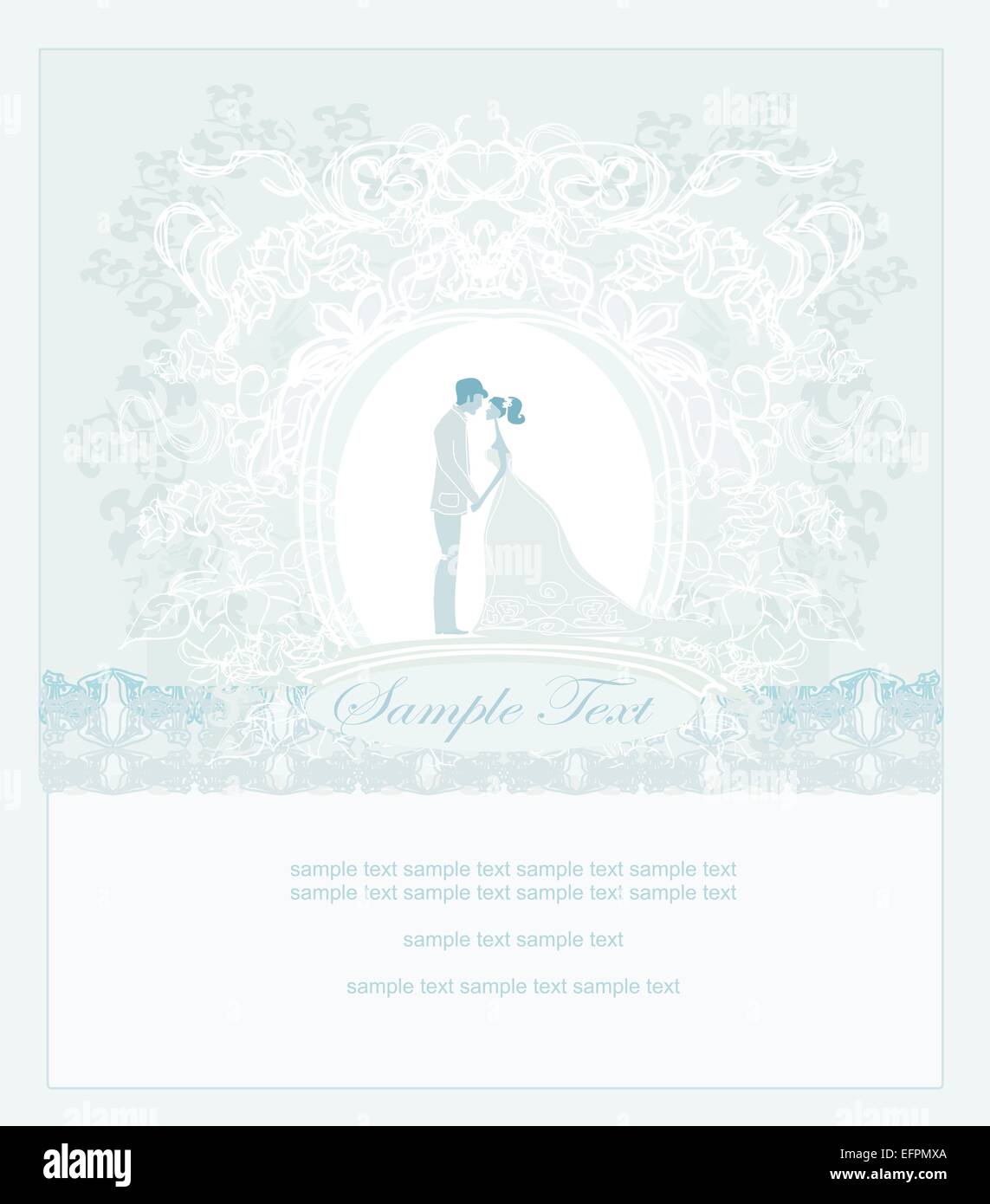 elegant wedding invitation with wedding couple Stock Vector Image & Art ...