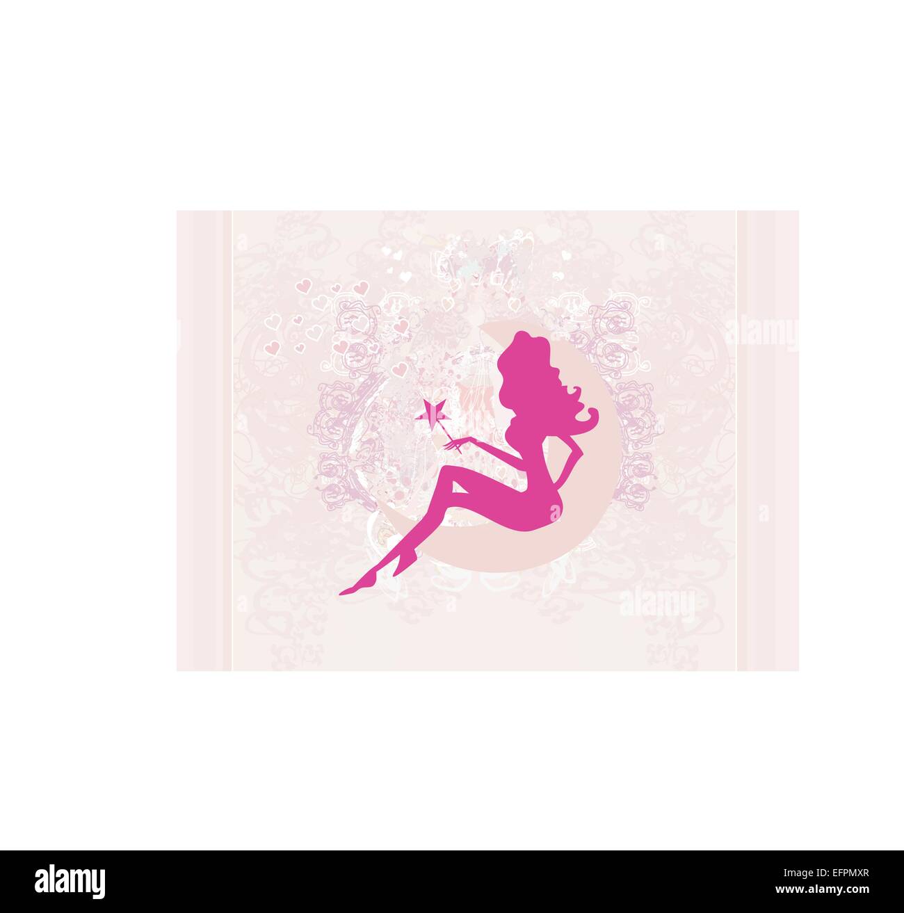 floral background with a beautiful fairy Stock Vector Image & Art - Alamy