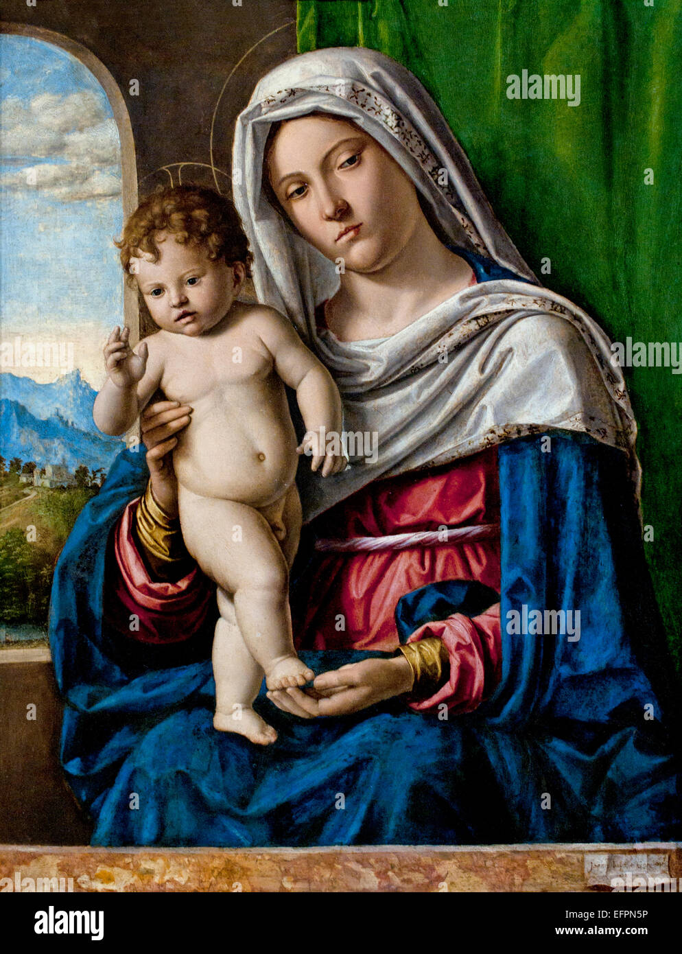 Madonna and Child 1502 Cima da Conegliano (1460–1518)  Italy Italian Birth name: Giovanni Battista Cima - Giovanni Battista Cima da Conegliano Stock Photo