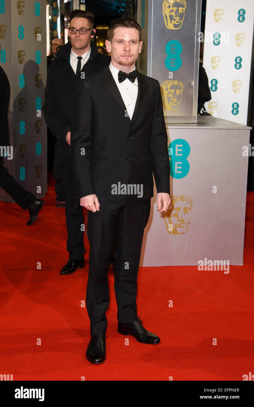 Jack O'Connell arrives on the red carpet for the EE BRITISH ACADEMY FILM AWARDS on 08/02/2015 at Royal Opera House, London. Picture by Julie Edwards Stock Photo