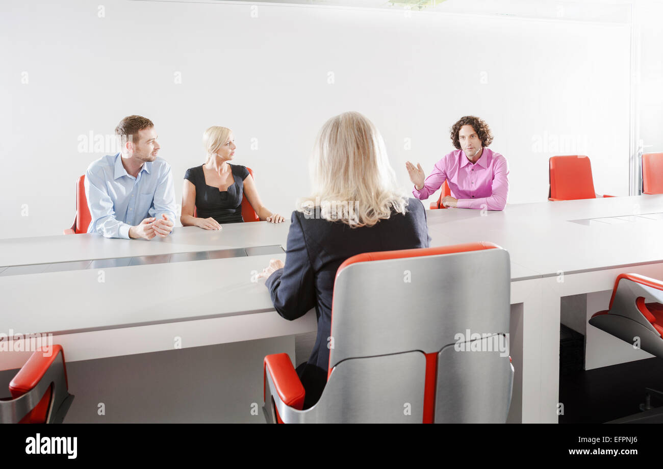Colleagues in meeting Stock Photo