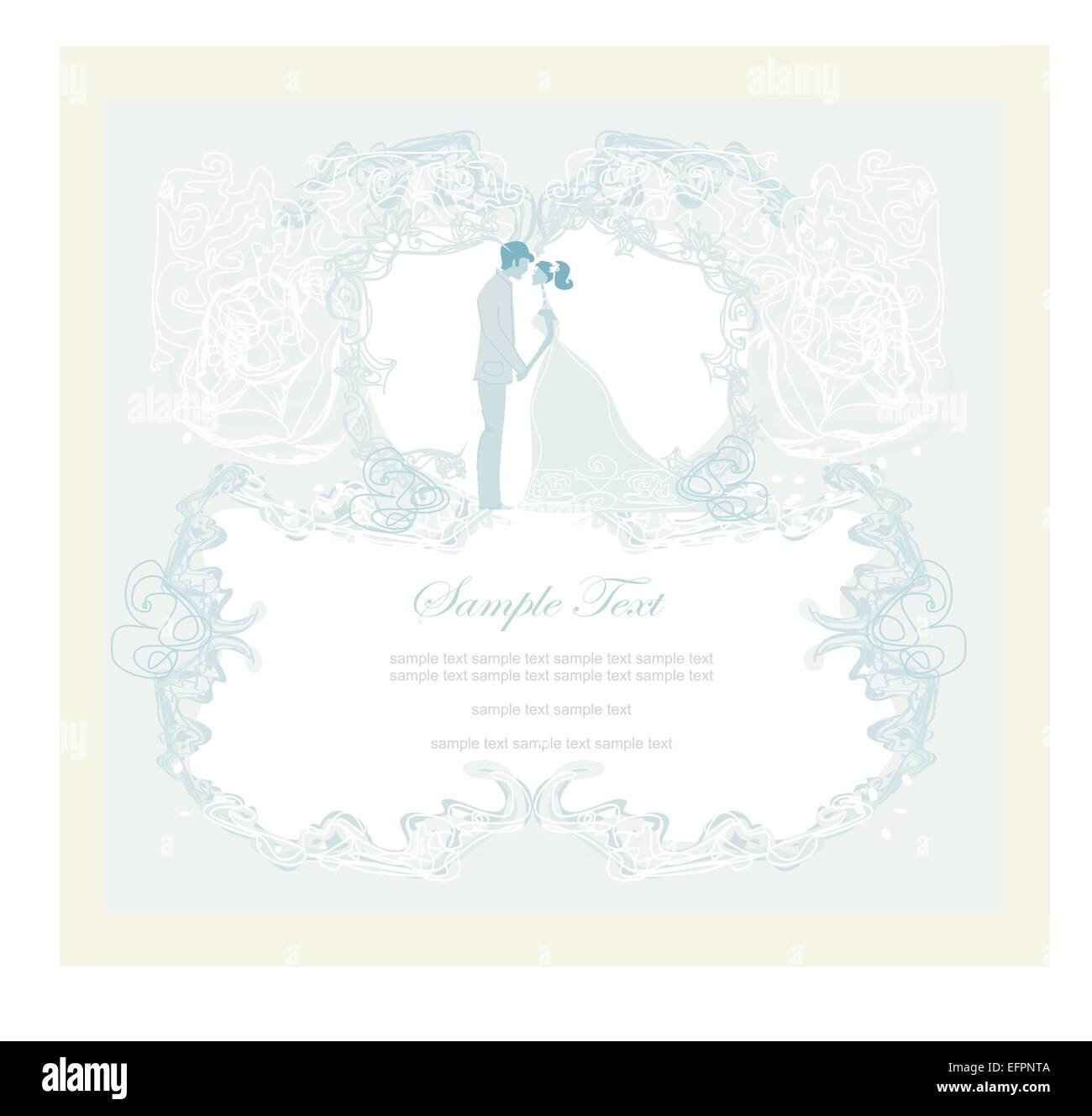 elegant wedding invitation with wedding couple Stock Vector Image & Art ...