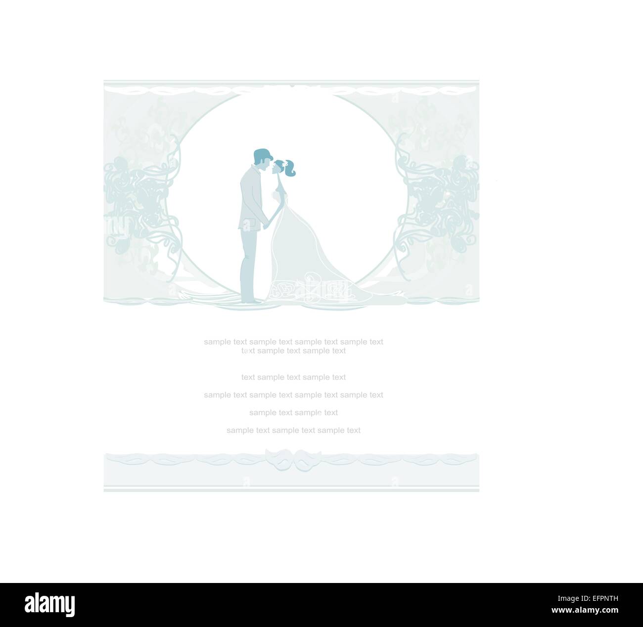 elegant wedding invitation with wedding couple Stock Vector Image & Art ...