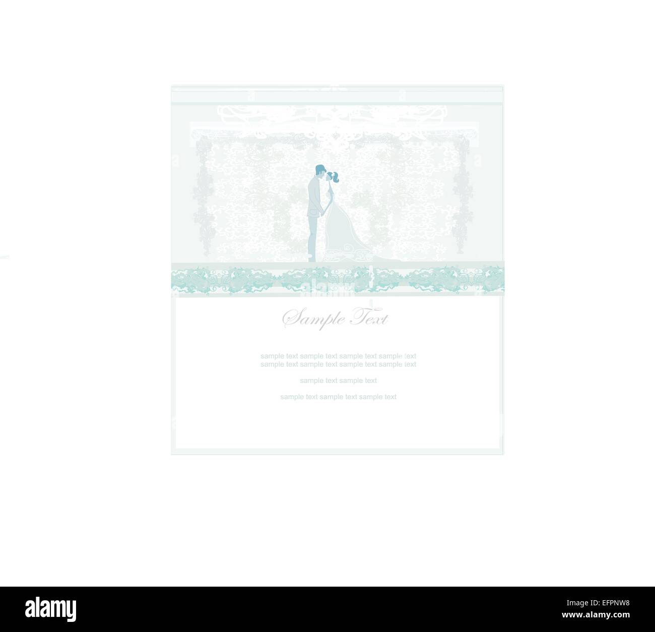 elegant wedding invitation with wedding couple Stock Vector Image & Art ...
