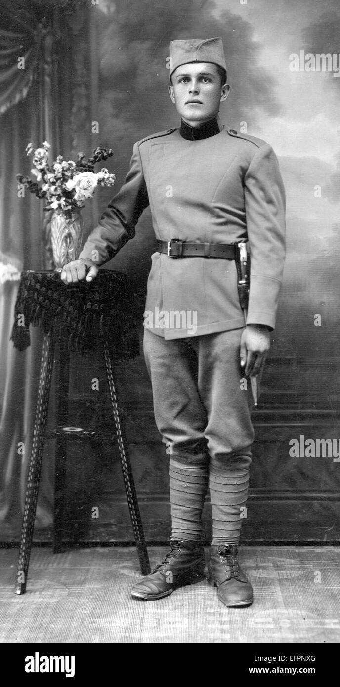 A Yugoslav soldier in uniform of the 1930s and early WW2 Stock Photo