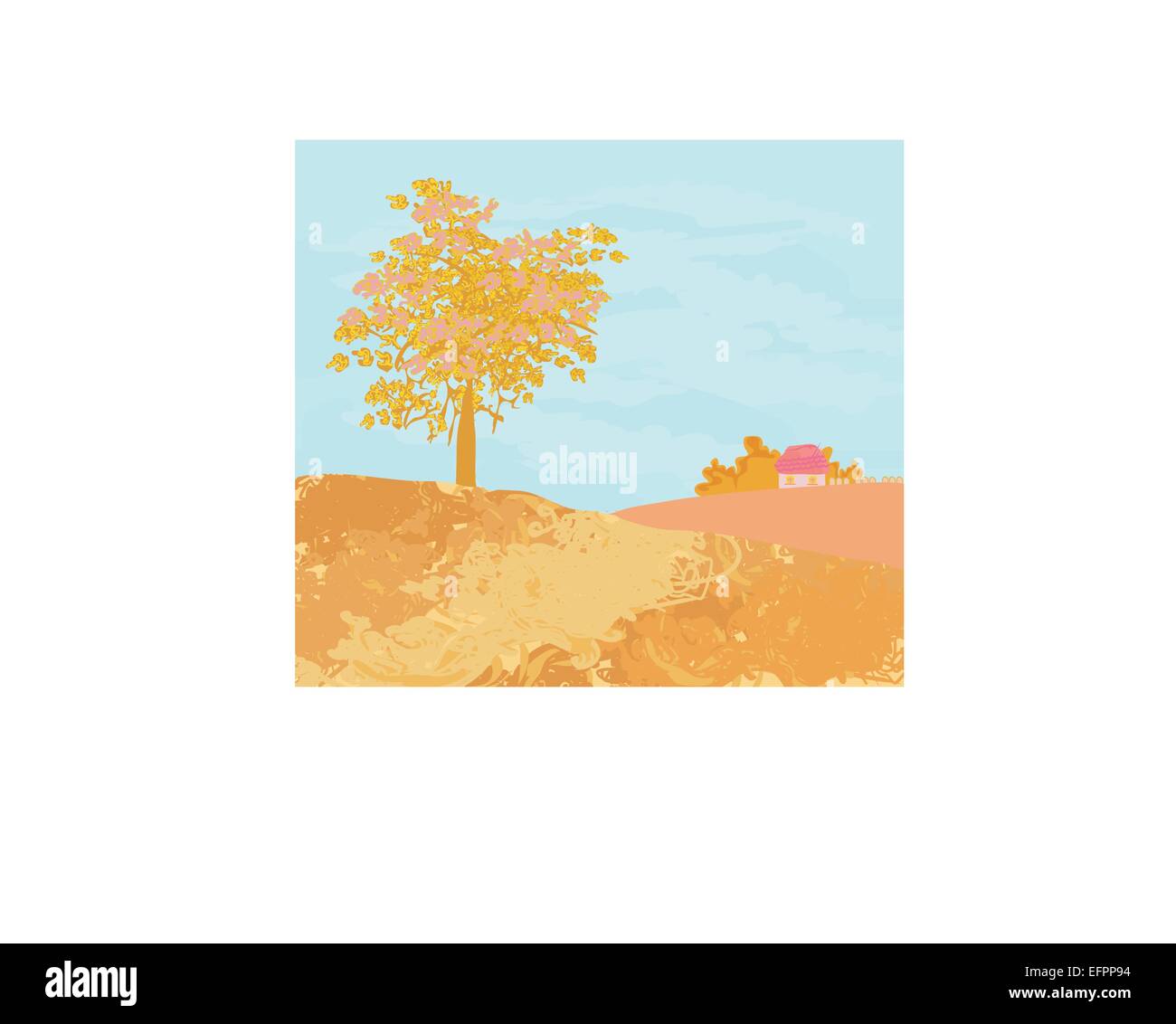 Rural country lane Stock Vector Images - Alamy