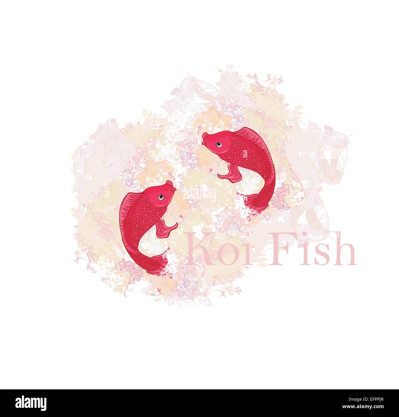 japanese koi background Stock Vector