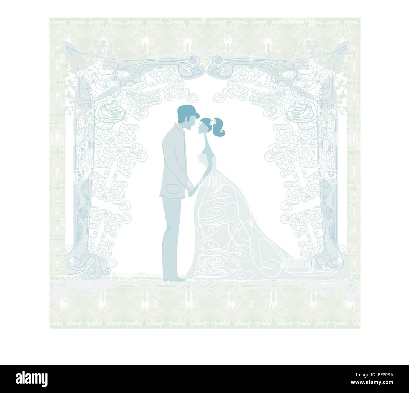 elegant wedding invitation with wedding couple Stock Vector Image & Art ...