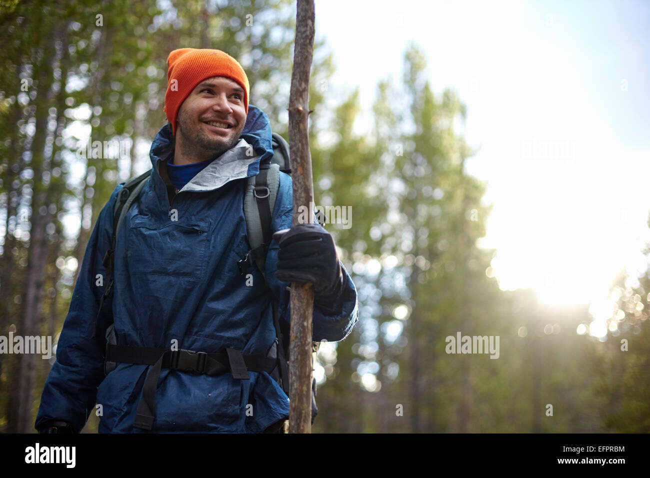 Young unknown caucasian hiker hi-res stock photography and images - Alamy