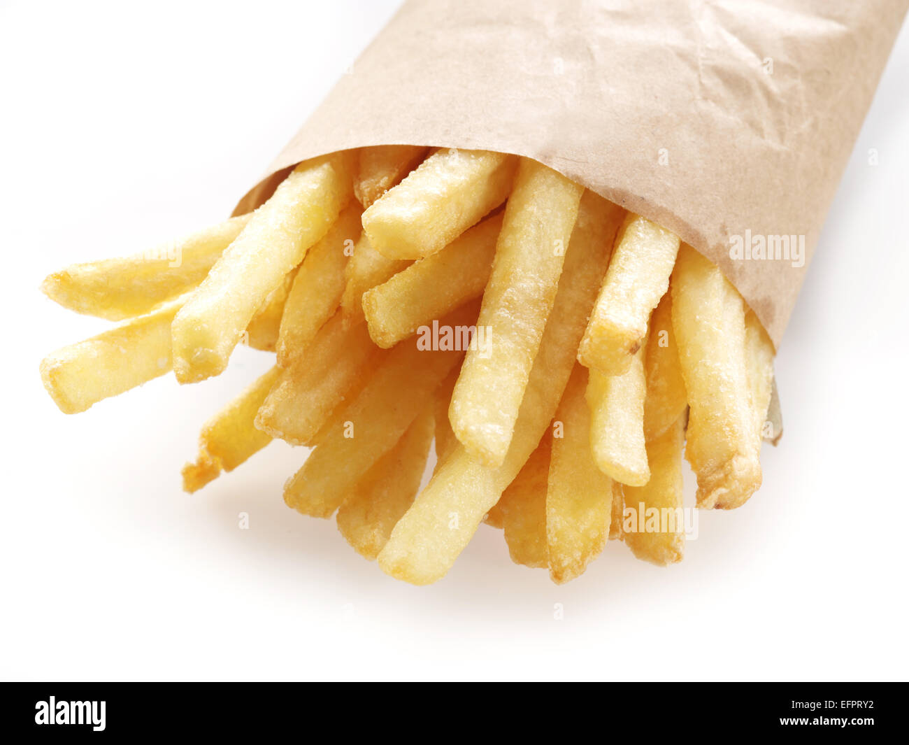 Potato - French fries on a white background. Stock Photo