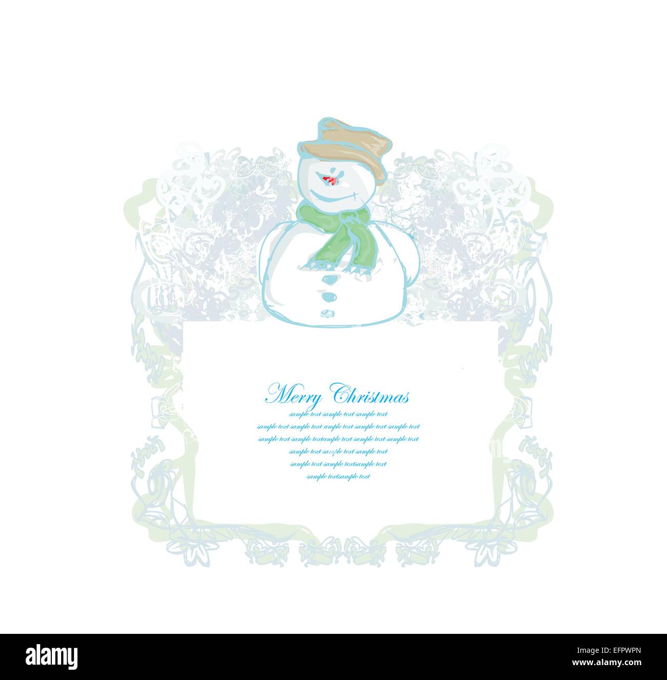 Happy snowman card Stock Vector Image & Art - Alamy