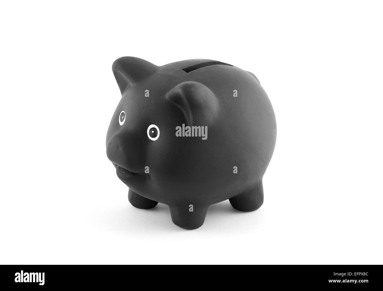 Black piggy bank with clipping path Stock Photo Alamy