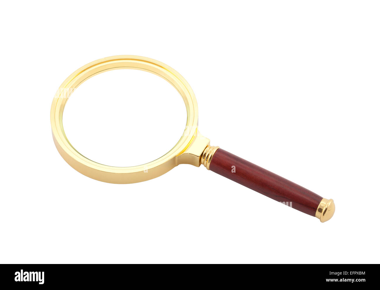 Magnifying glass isolated on white with clipping path Stock Photo