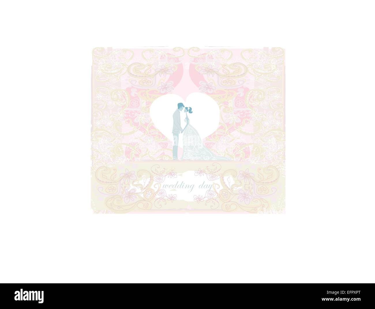 elegant wedding invitation with wedding couple Stock Vector Image & Art ...