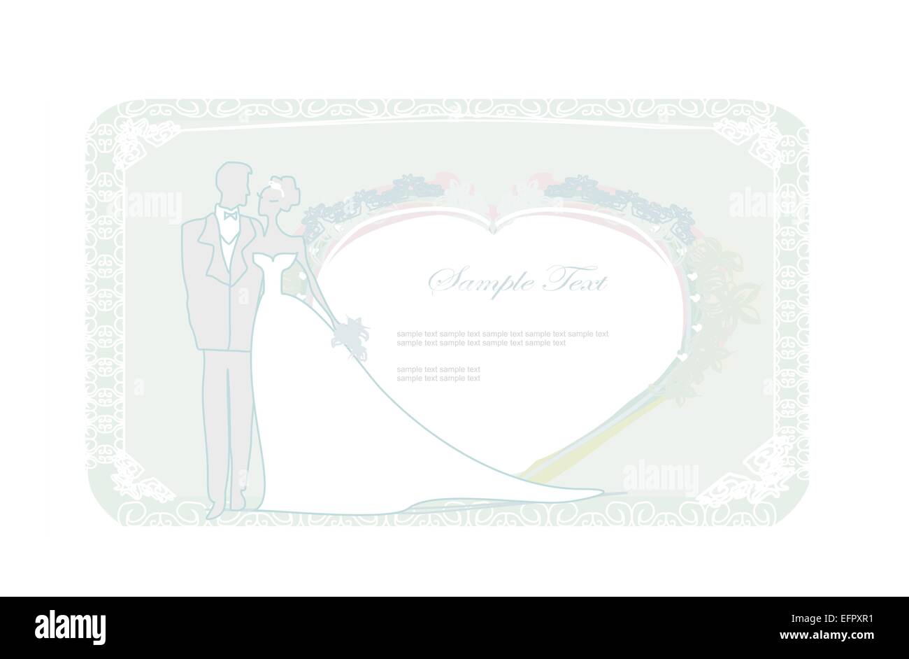 elegant wedding invitation with wedding couple Stock Vector Image & Art ...