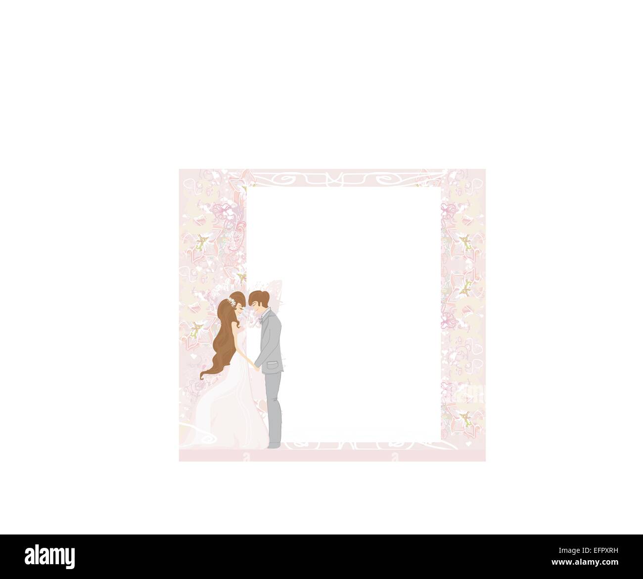 elegant wedding invitation with wedding couple Stock Vector Image & Art ...