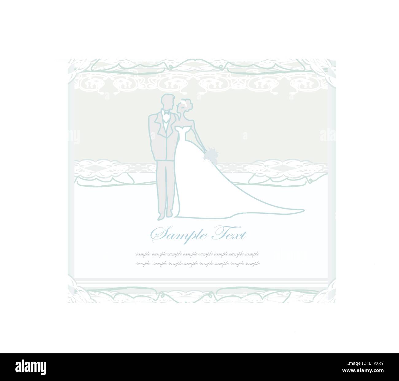 elegant wedding invitation with wedding couple Stock Vector Image & Art ...