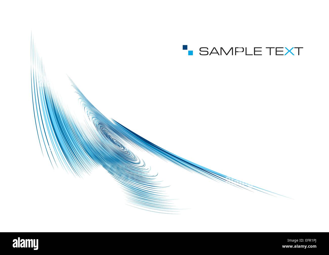 Blue ripple with copy space, vector illustration Stock Vector