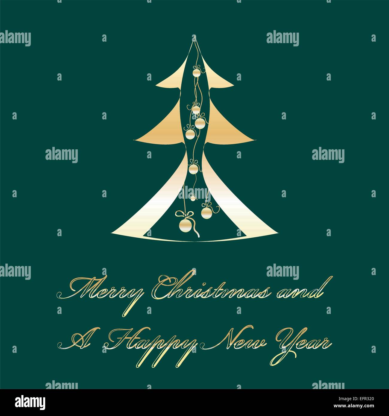 Merry Christmas and A Happy New Year greeting card template, vector ...