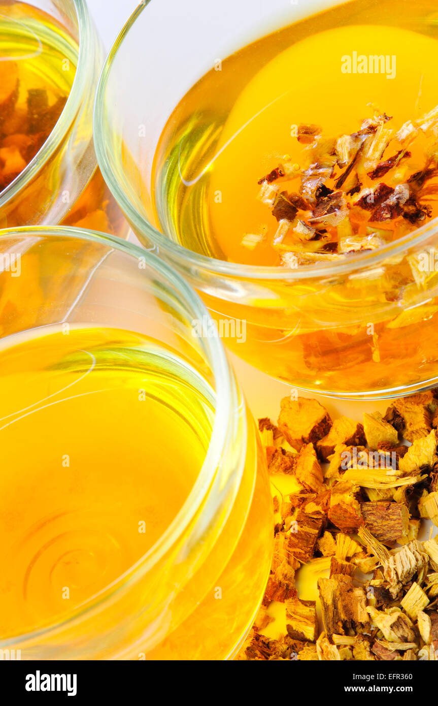 Medicinal Herbtea of the Medicinal Plant Licorice, Glycyrrhiza Glabra Stock Photo Alamy