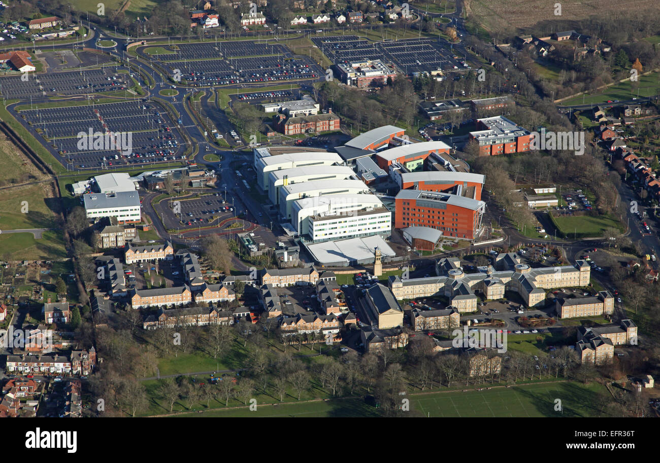 aerial view of Pinderfields Hospital in Wakefield, UK Stock Photo Alamy