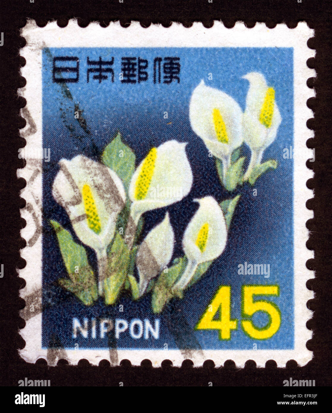 Japan,post mark,stamp,postage stamps,flowers, plants, flora,flower Stock Photo Alamy