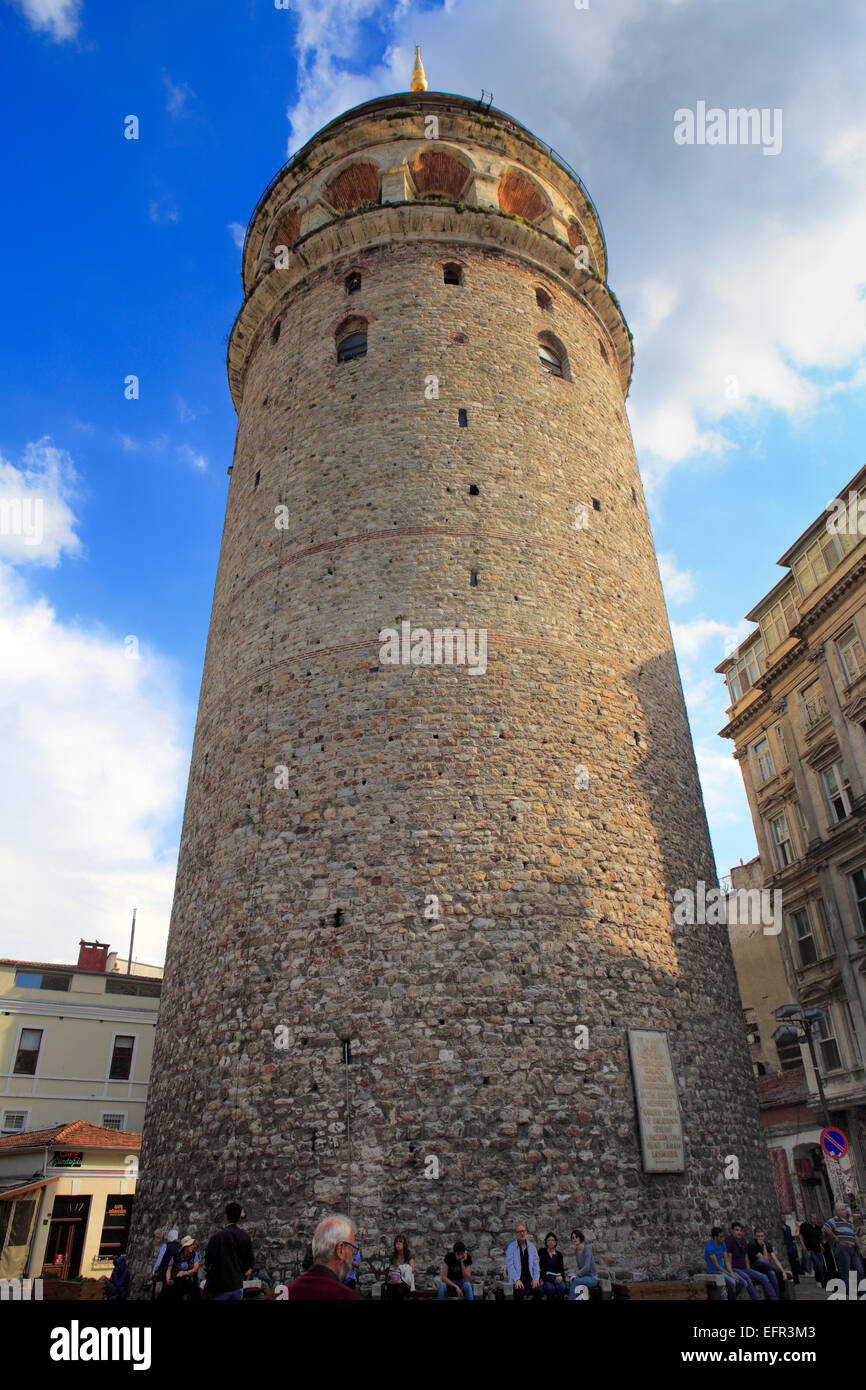 Galata tower (1348), Istanbul, Turkey Stock Photo