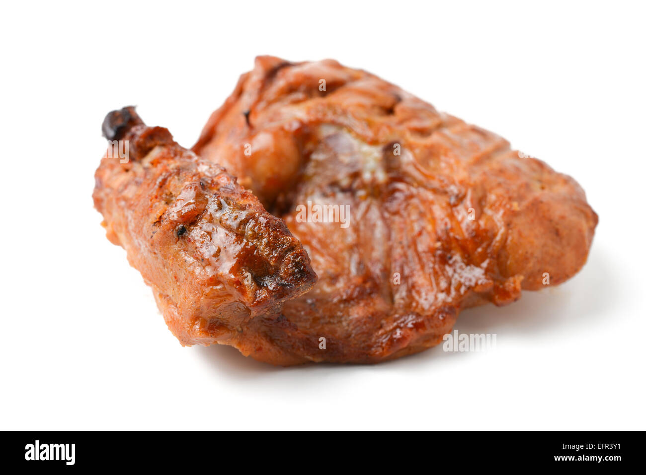 roast chicken thigh Stock Photo