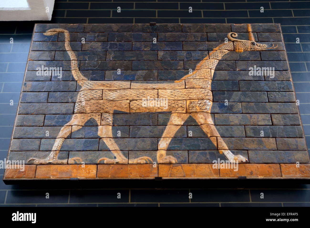 Dragon, Model of Ishtar Gate, Istanbul Archaeology Museums, Istanbul, Turkey Stock Photo