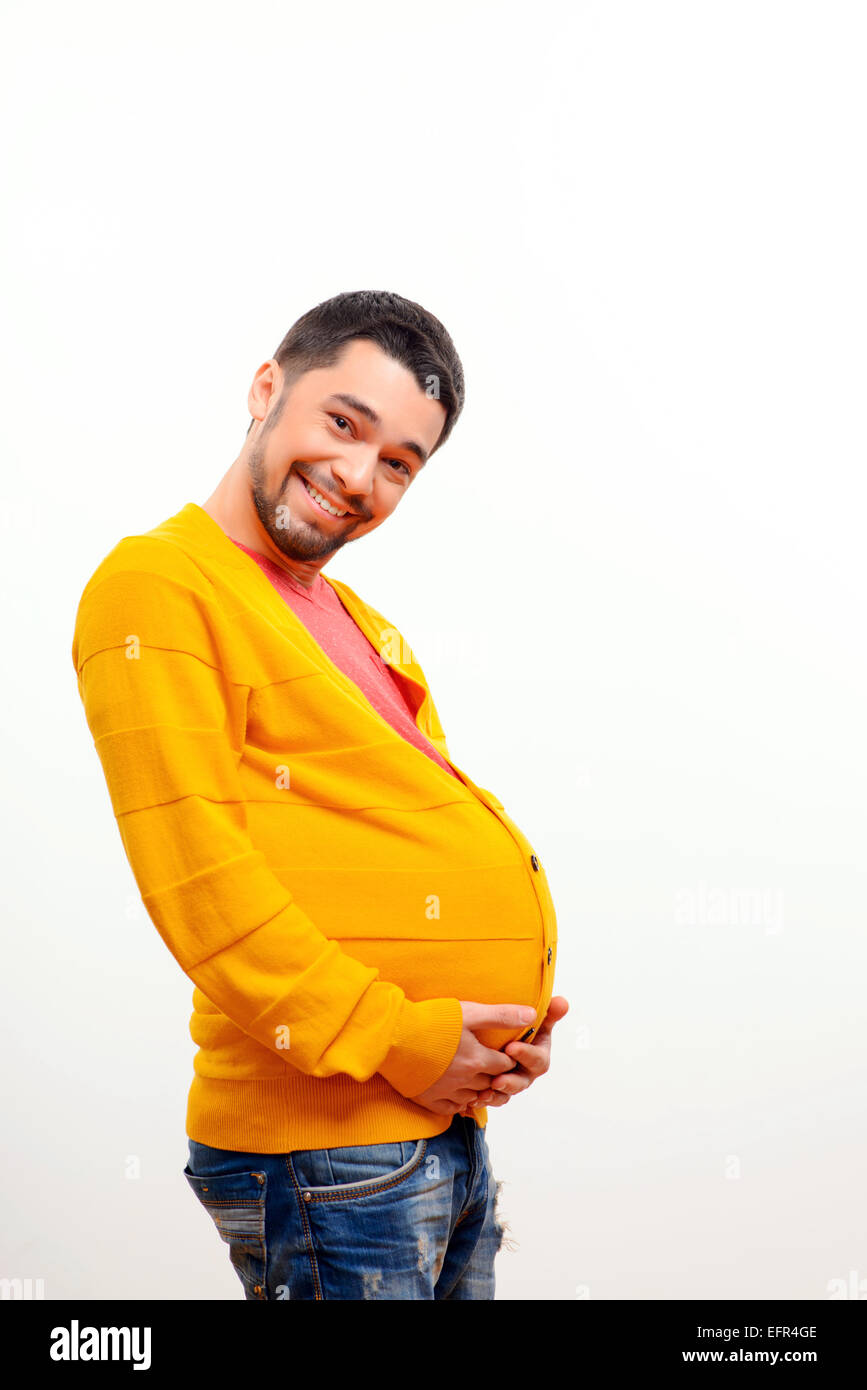 Conceptual image of a pregnant man Stock Photo - Alamy