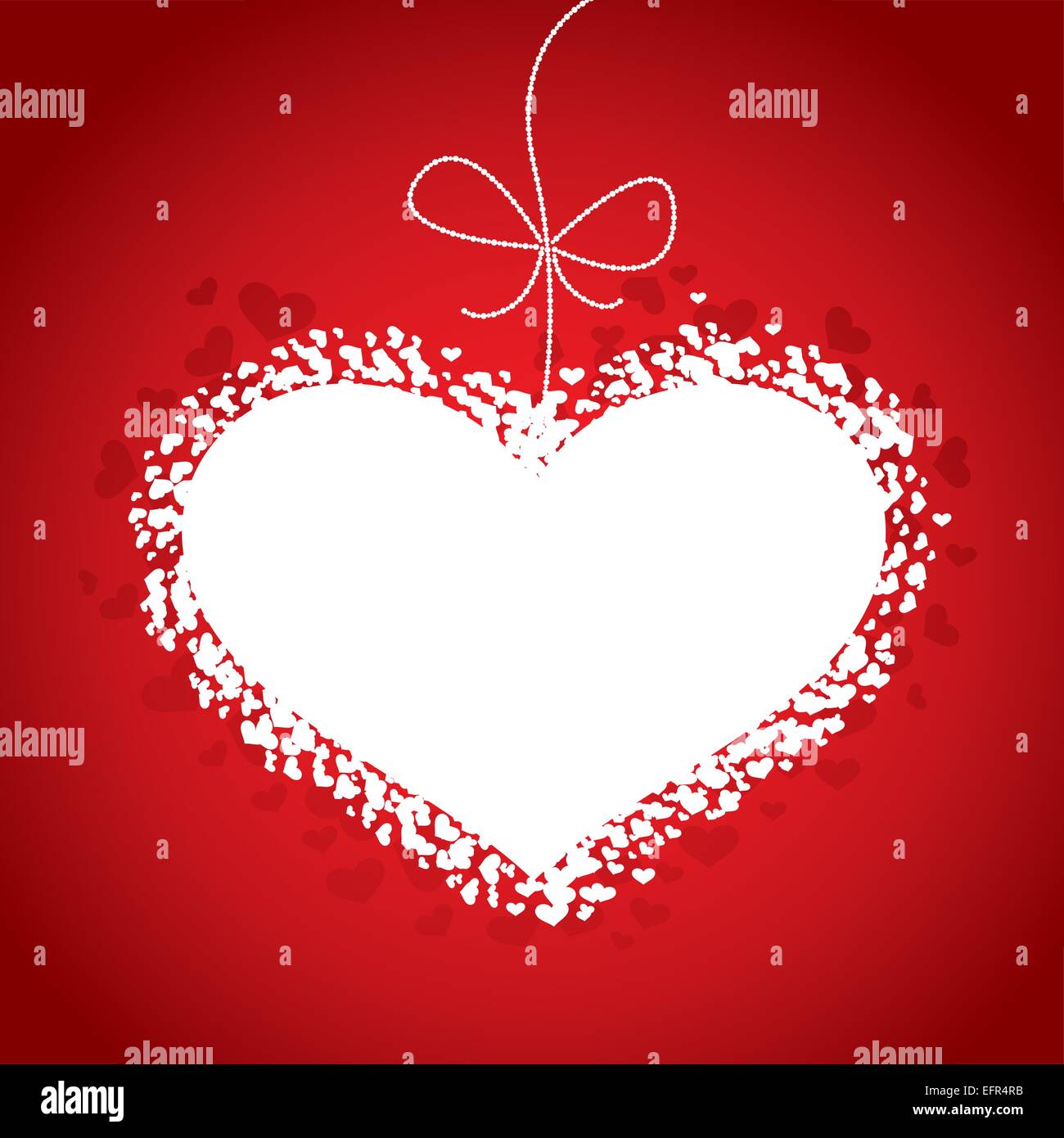Valentines Day red card with heart, vector illustration Stock Vector ...