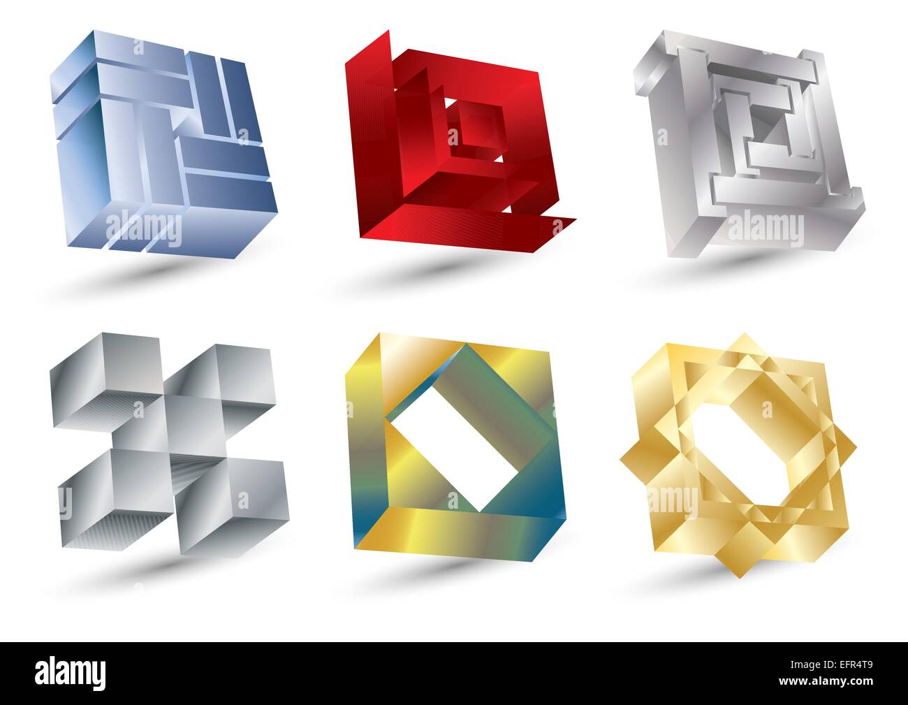 Shiny square icons, vector illustration Stock Vector