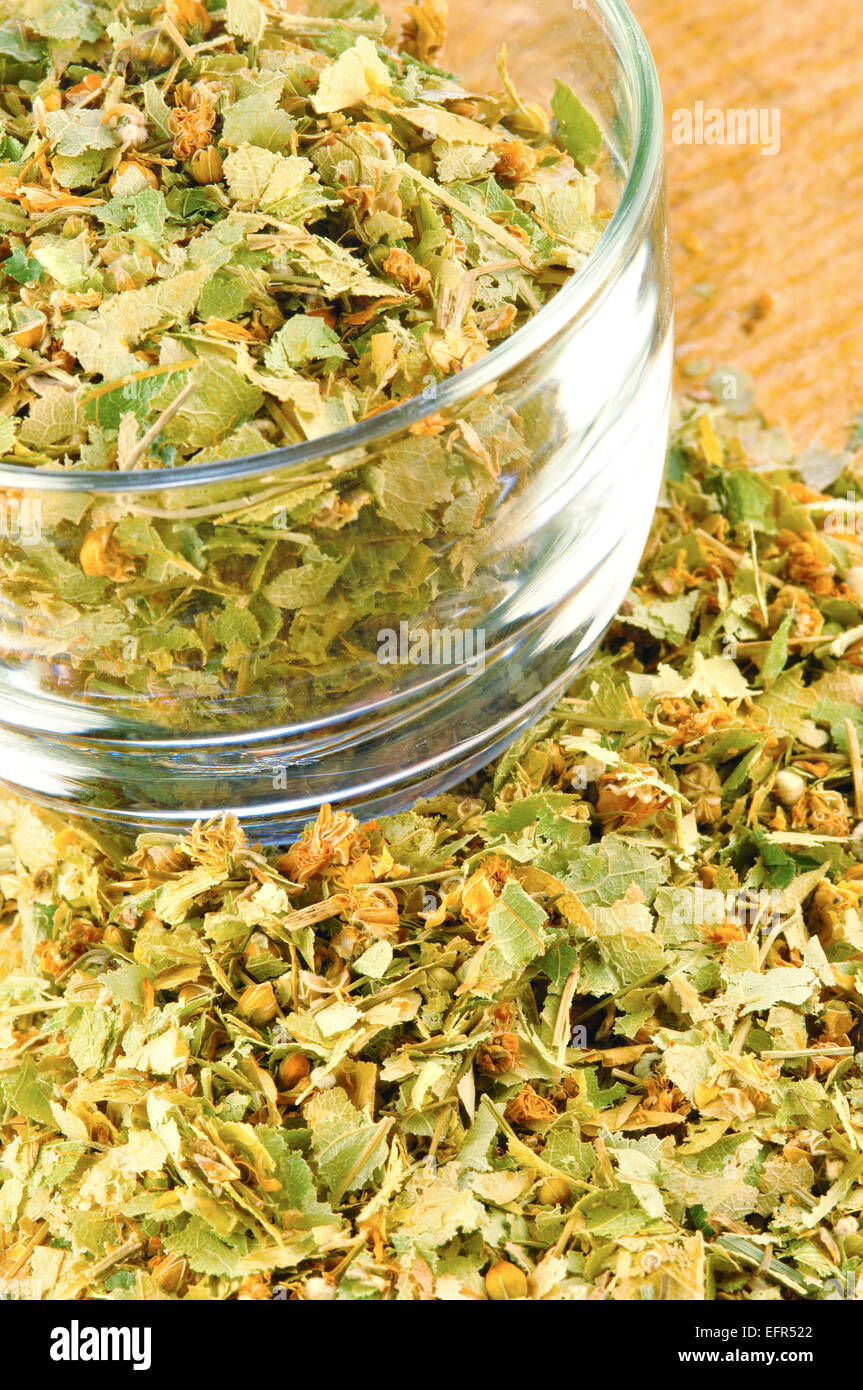 Medicinal Plant Dried, Small Leaved Lime Tea Tilia Cordata Stock Photo