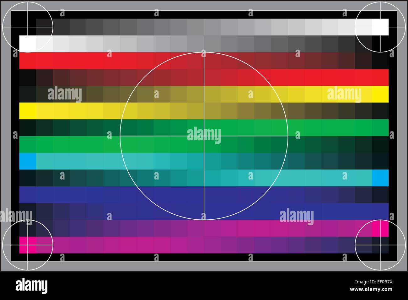 Monitor calibration test screen - 4:3, vector illustration Stock Vector ...