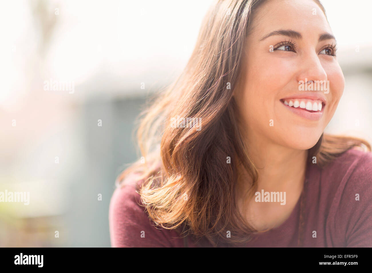 Woman smiling Stock Photo