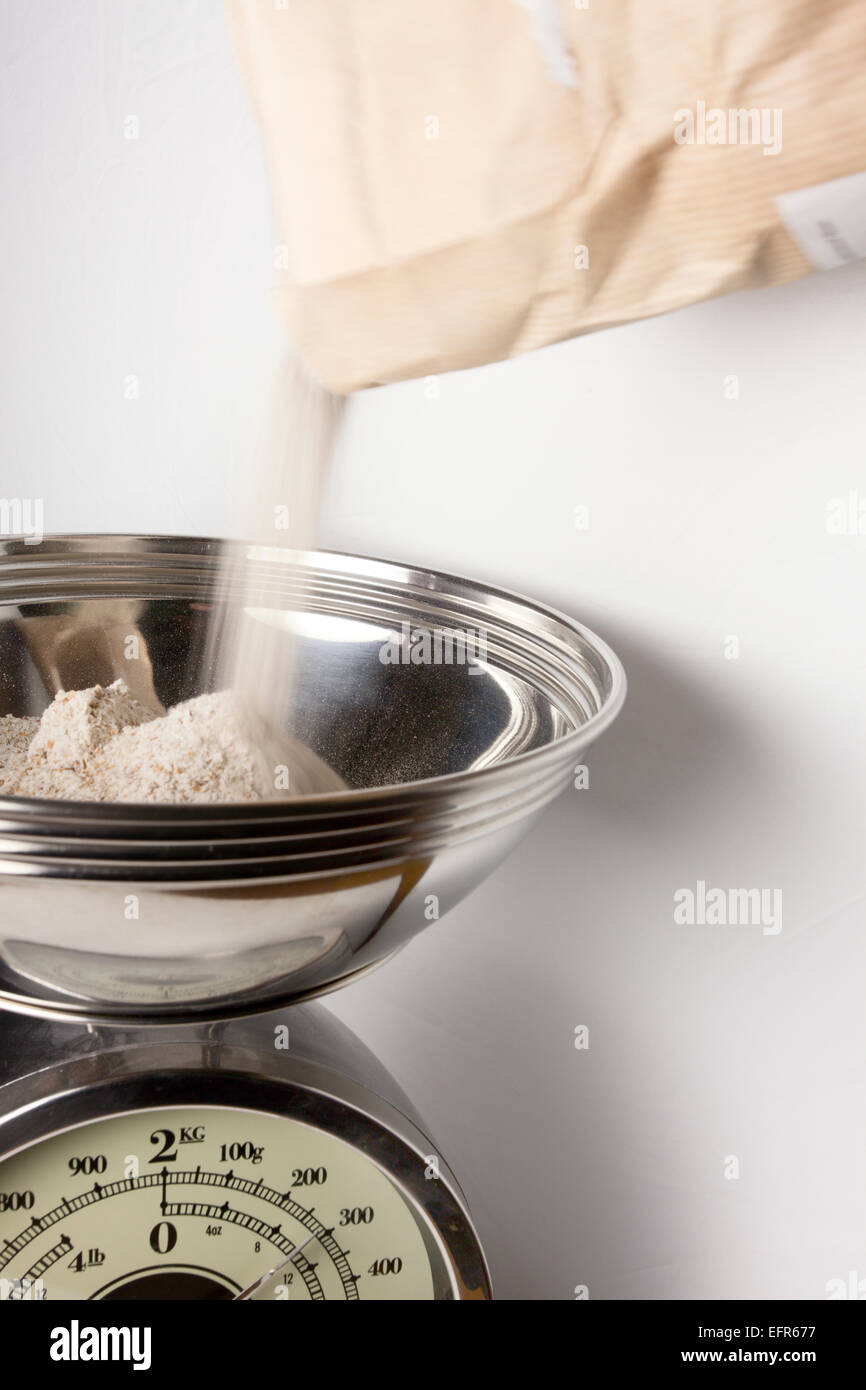 Baker Weighing Dough On Kitchen Scale Stock Photo 1646504854