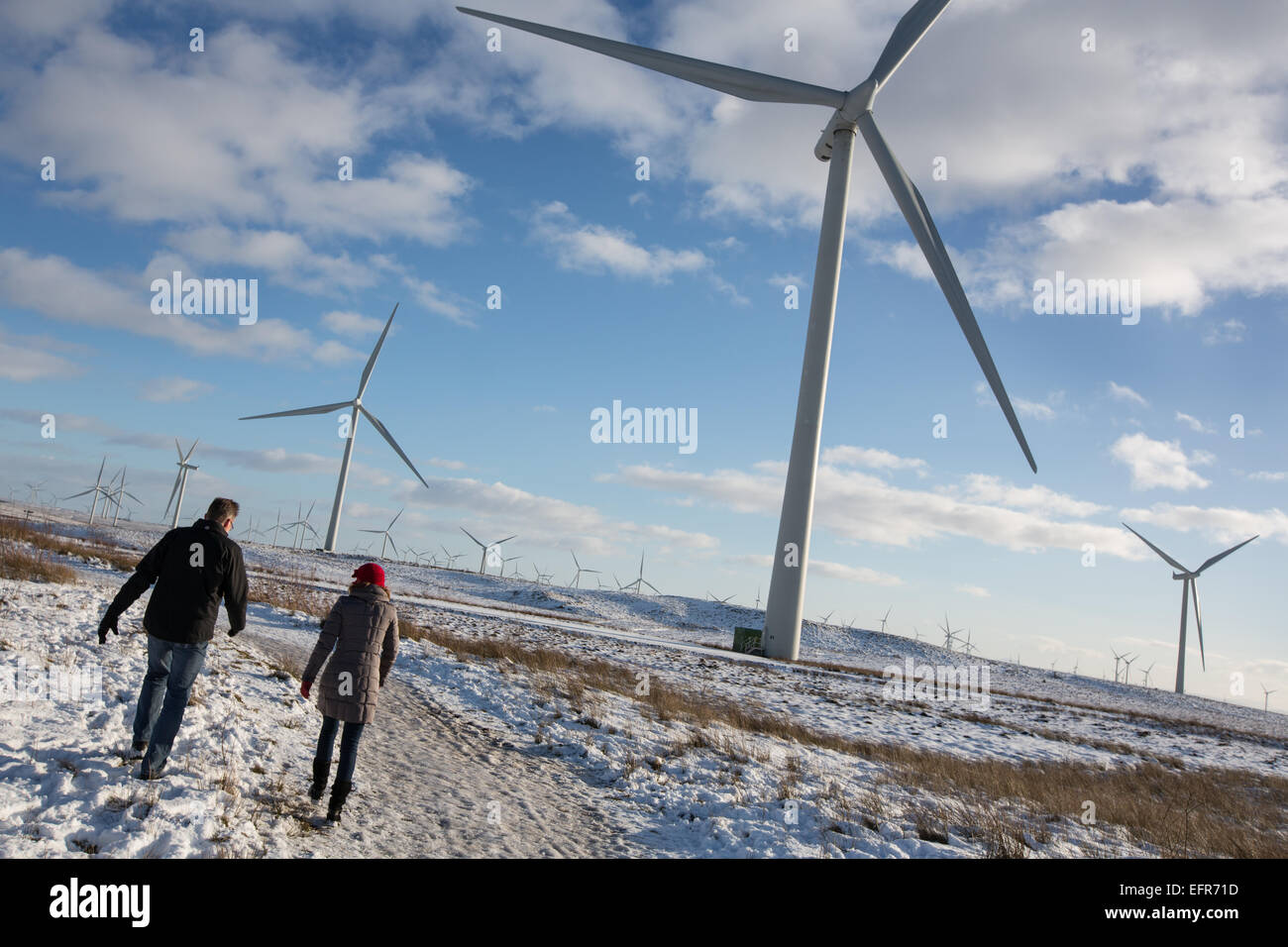 Whitelee wind farm, the UK's largest onshore wind farm, on Eaglesham