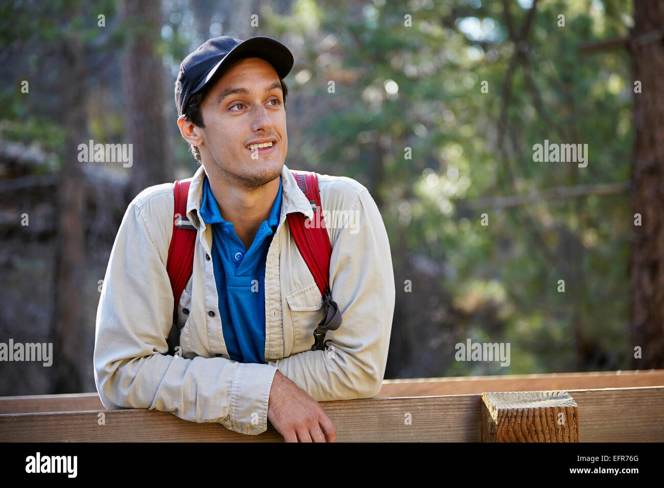 Young hiker in forest hi-res stock photography and images - Alamy