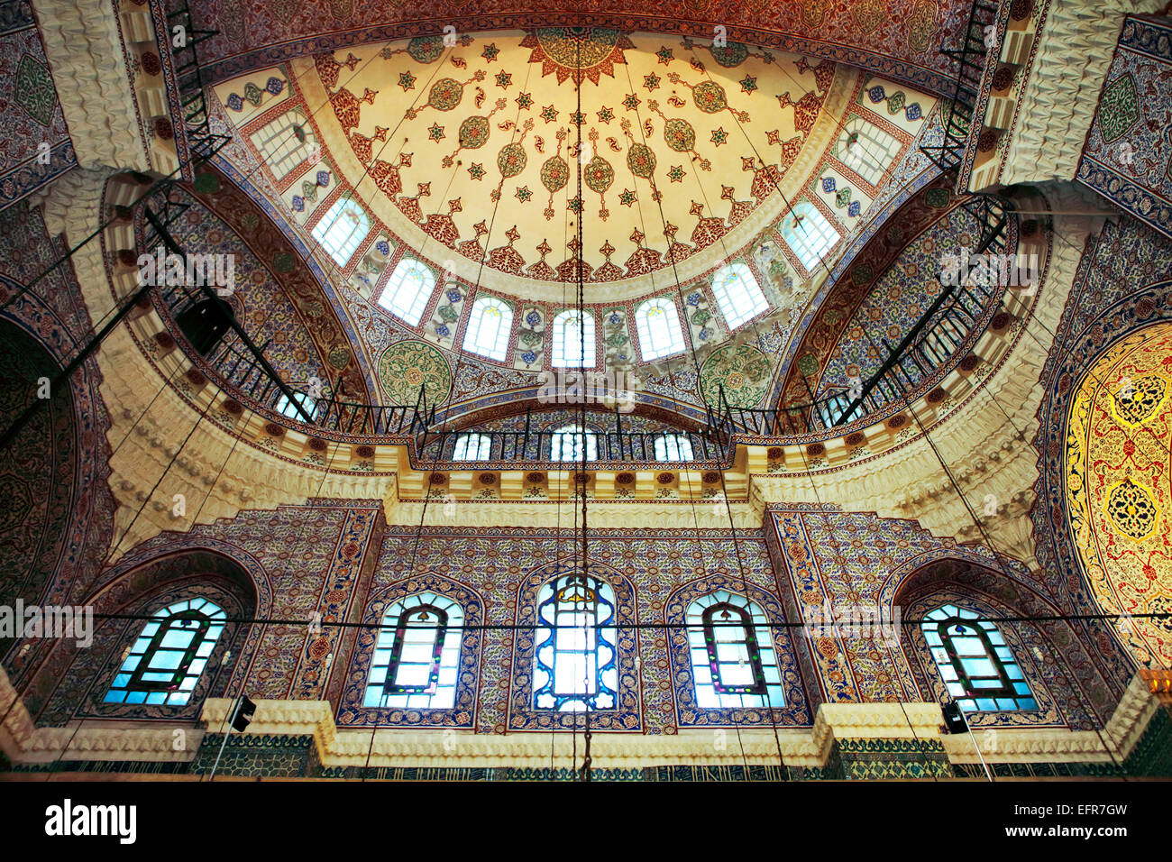 Interior of New Mosque or Yeni Cami (1665), Istanbul, Turkey Stock ...