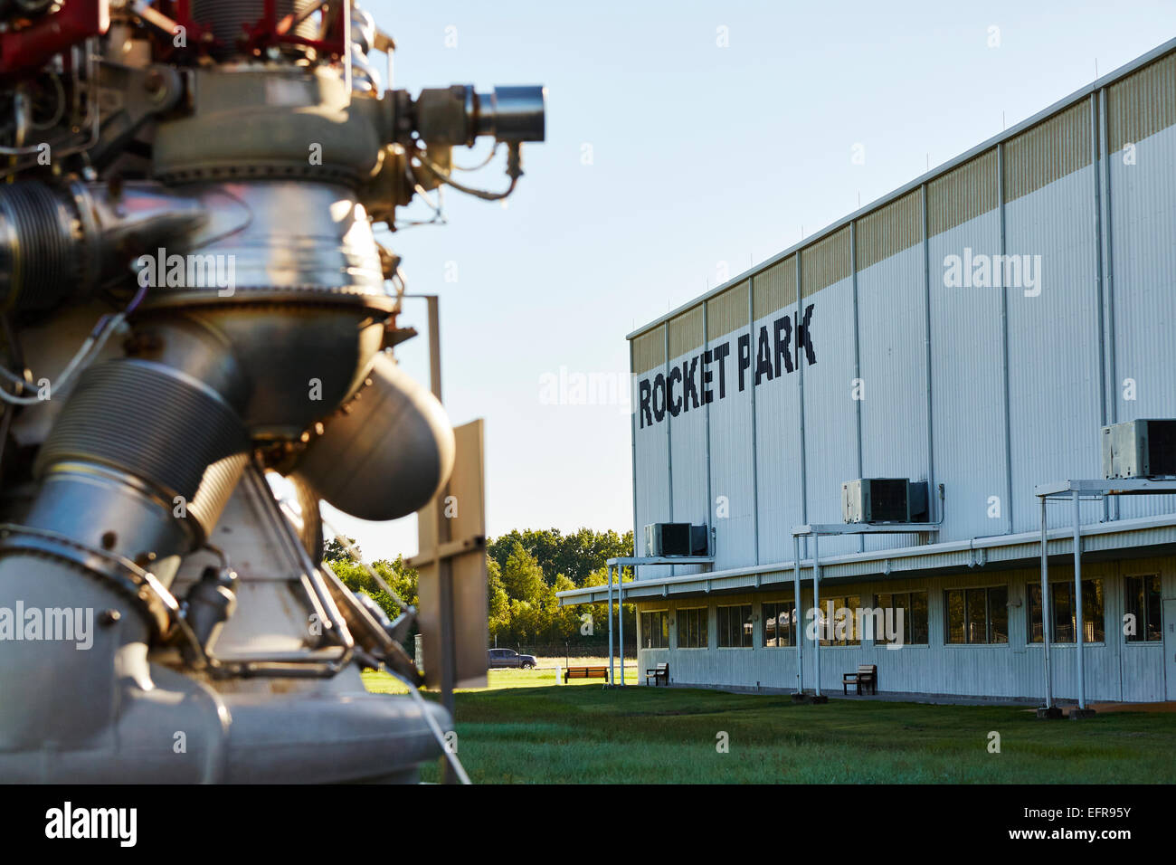 Rocket Park at the Johnson Space Center, Houston, Texas. Stock Photo