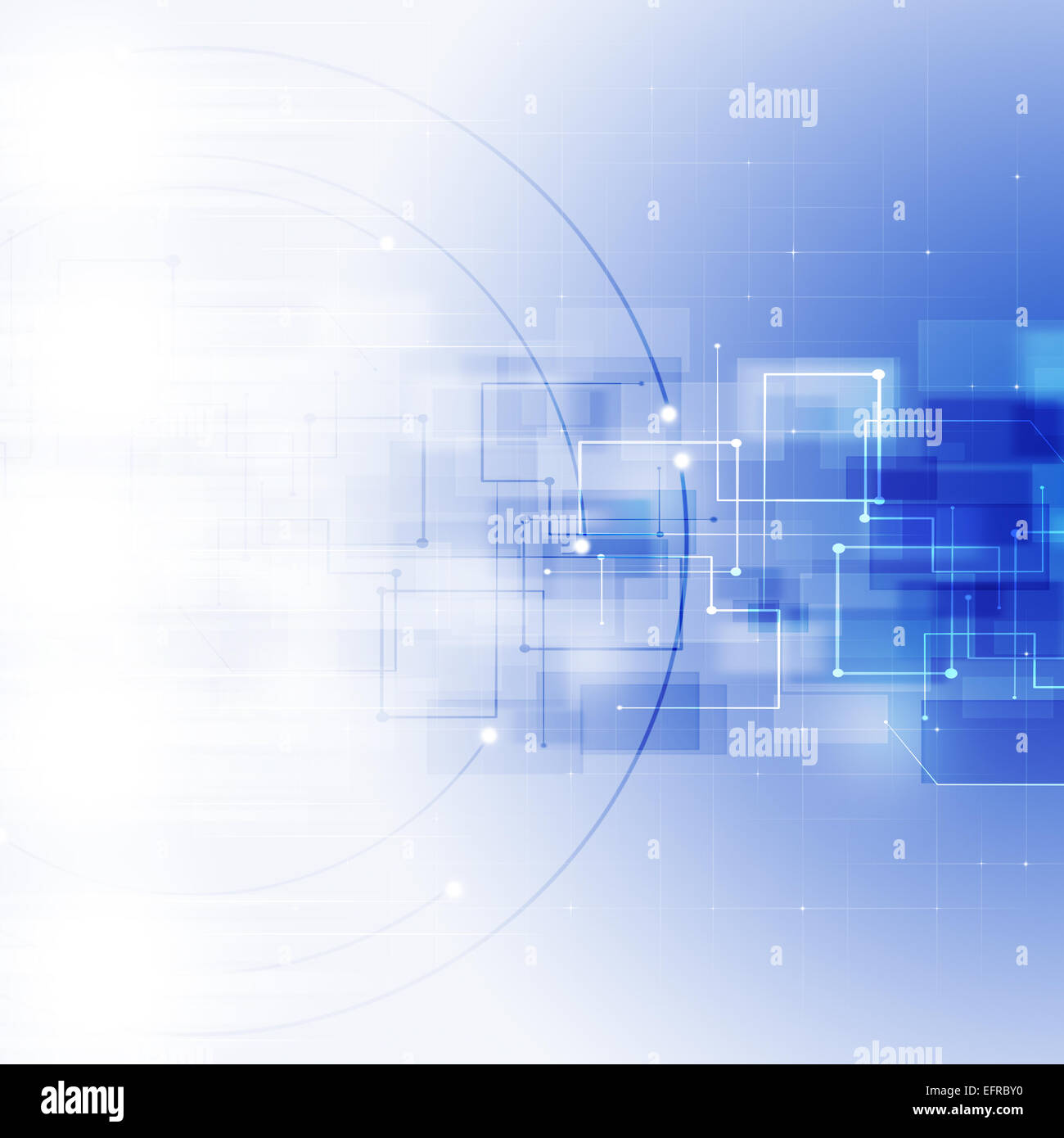 abstract technology global network connection blue background Stock Photo