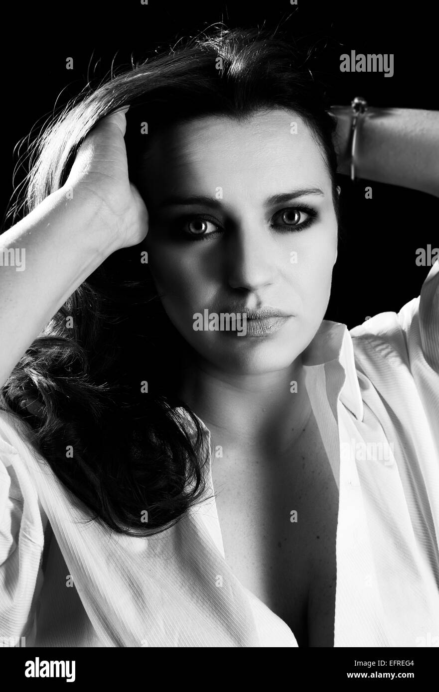Woman portrait Black and White Stock Photos & Images - Alamy