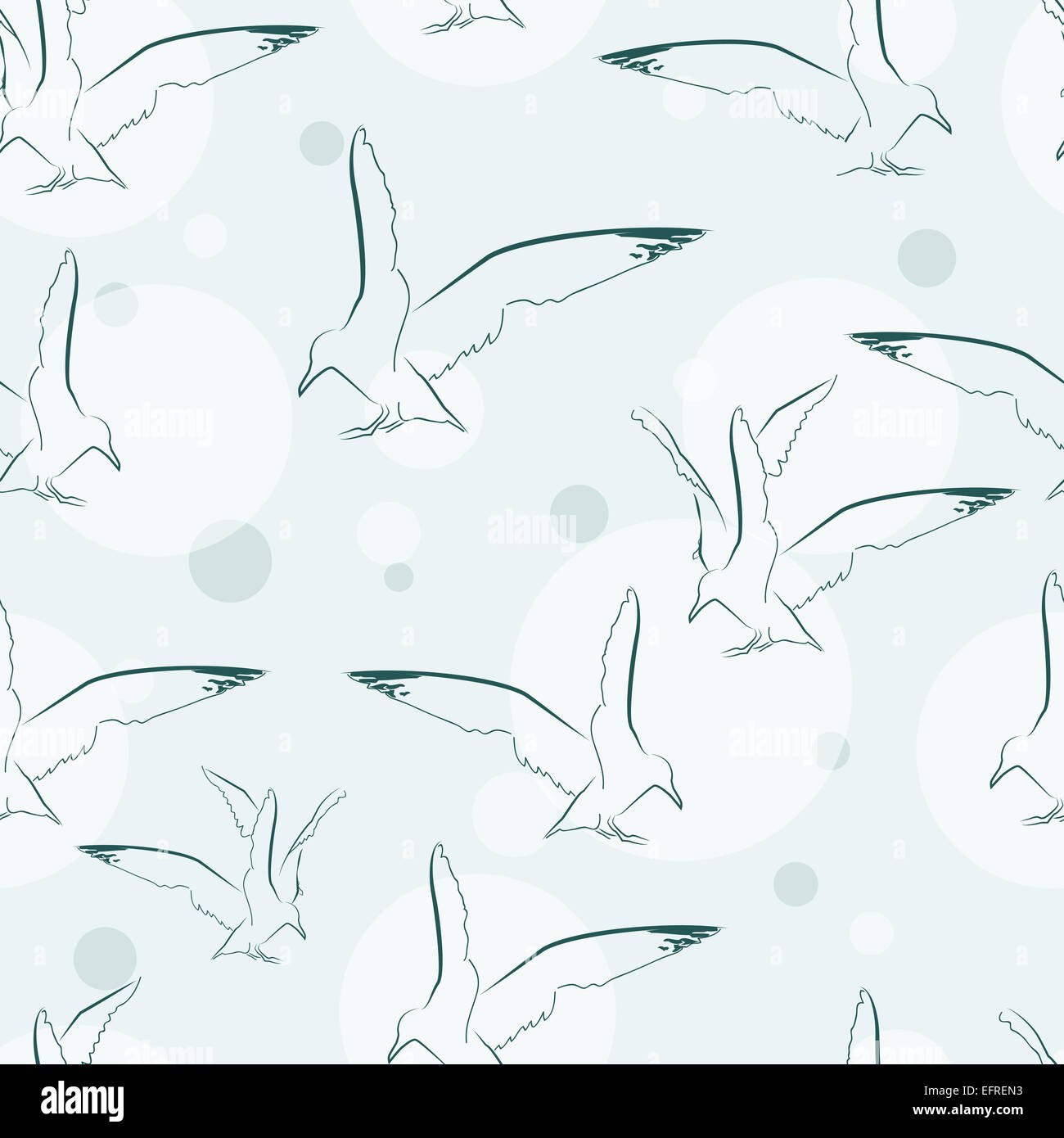 illustration, seamless pattern, seagulls Stock Photo - Alamy