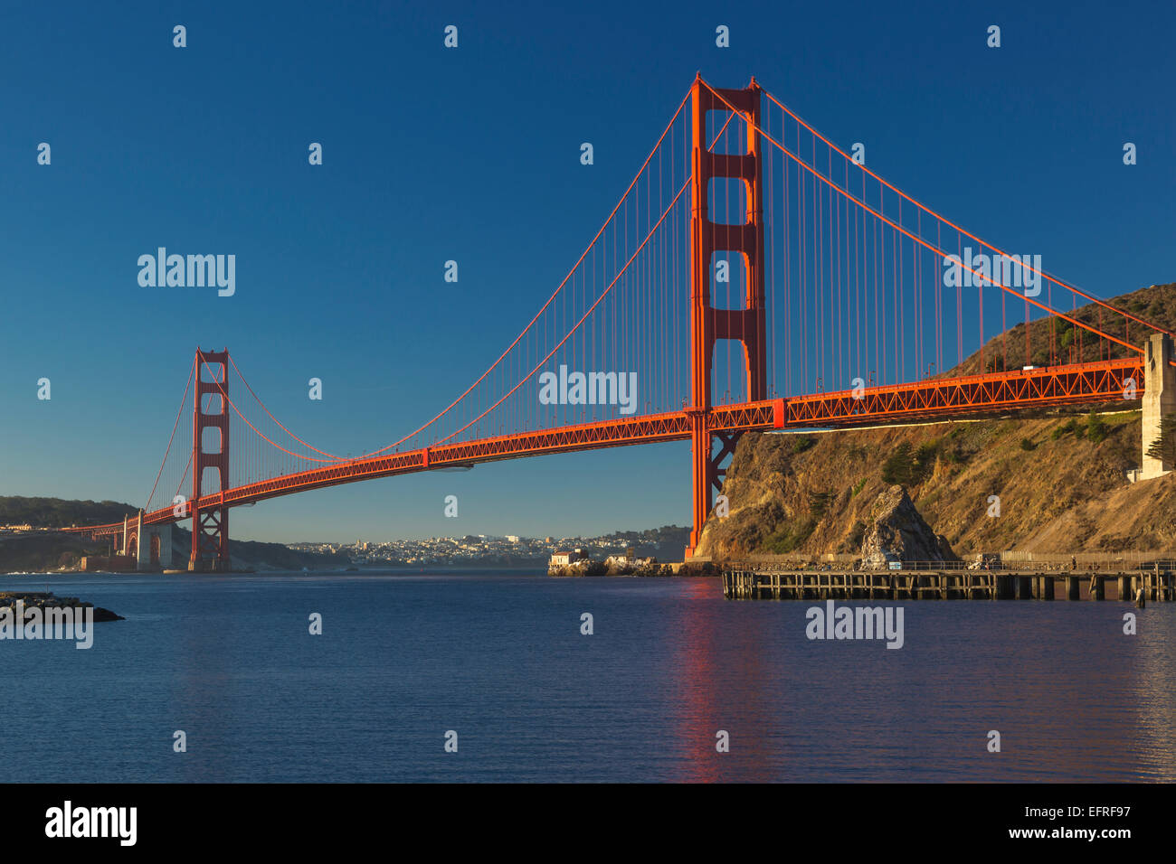 GOLDEN GATE BRIDGE HORSESHOE BAY SAN FRANCISCO CALIFORNIA USA Stock