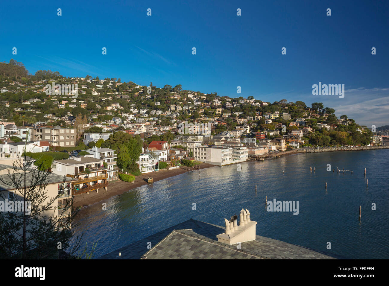 WATERFRONT SAUSALITO  SAN FRANCISCO BAY MARIN COUNTY CALIFORNIA USA Stock Photo