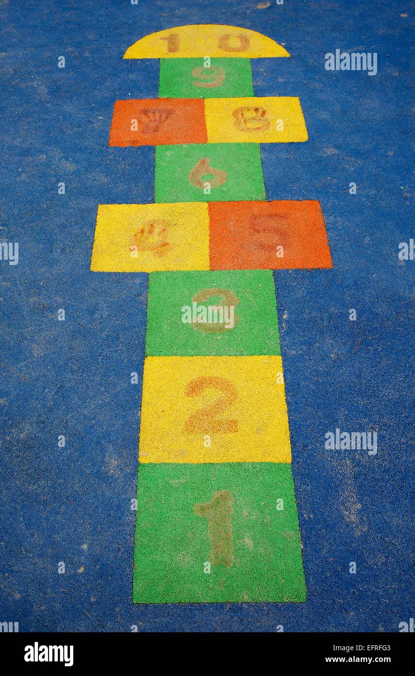 children floor game at playground area Stock Photo - Alamy