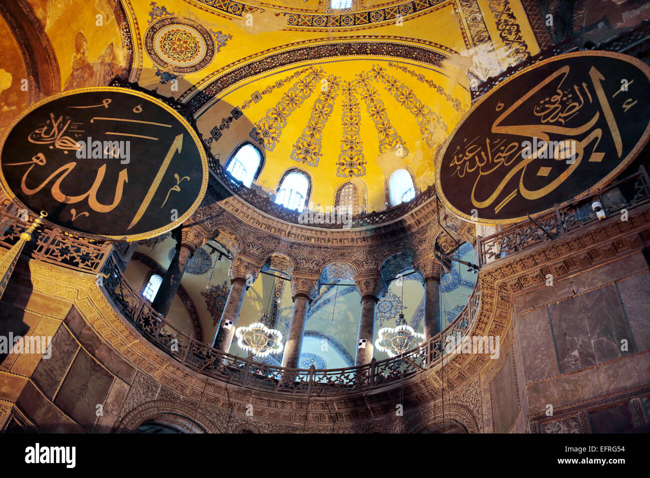 Interior of Hagia Sophia, Istanbul, Turkey Stock Photo