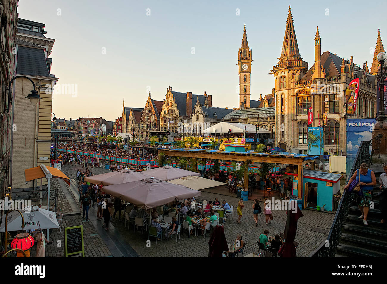 Korenmarkt Square, Ghent, Belgium Stock Photo Alamy