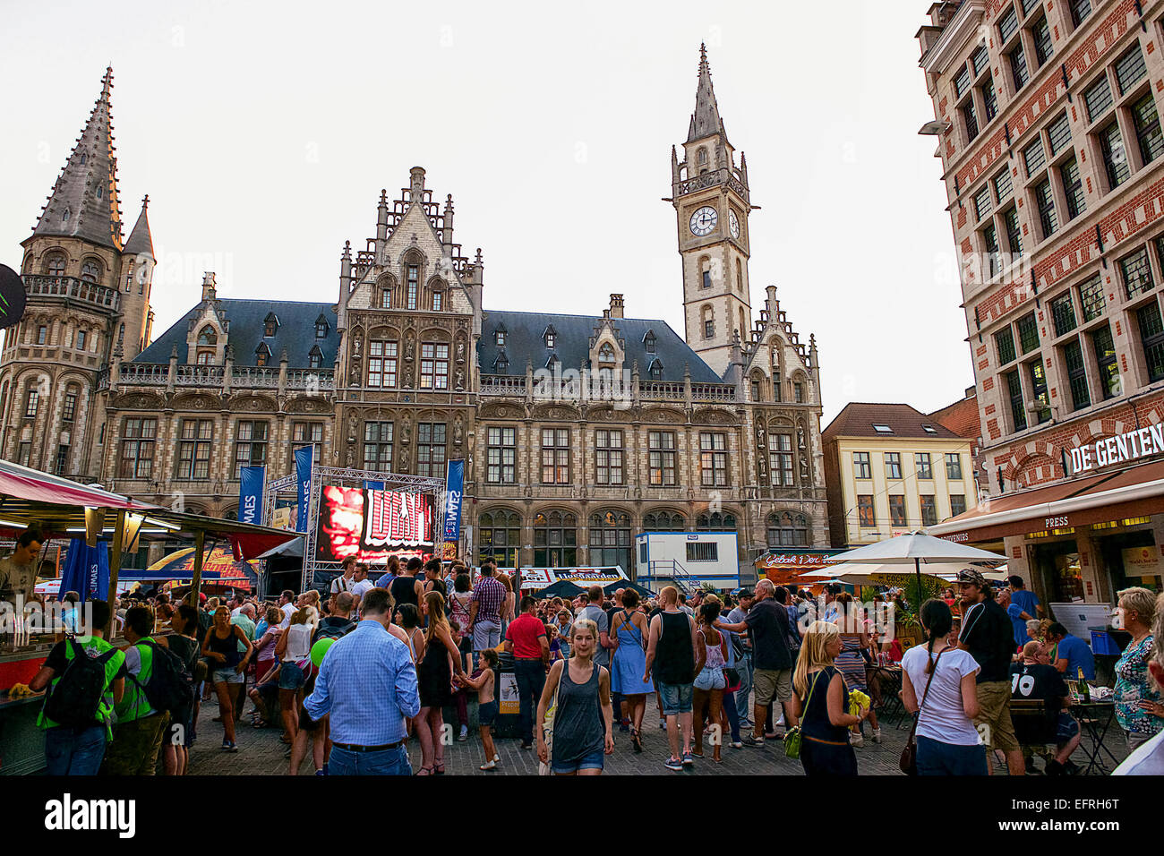 Korenmarkt Square, Ghent, Belgium Stock Photo Alamy