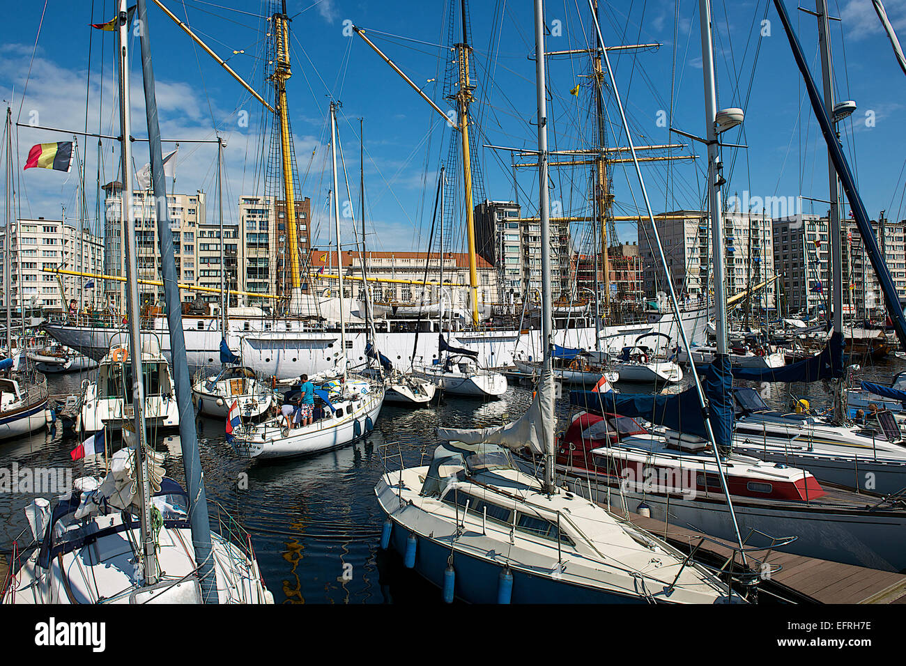 Harbour of Ostend, Belgium Stock Photo - Alamy